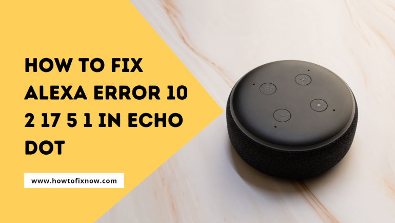 Fix Alexa Error 10 2 17 5 1